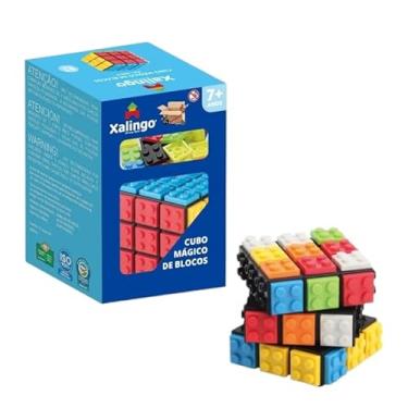 Imagem de Brinquedo Pedagógico Educativo Cubo Mágico De Blocos De Montar 61 Peças (Cubo Mágico Blocos 61 Pç)