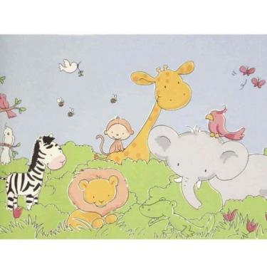 Imagem de Faixa de Parede Safari Friends Infantil Colorido SF6929