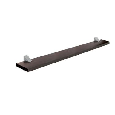 Imagem de PRAT.K Prateleira Tabaco 1,5x10x80cm com Suporte Prata - Prática e Moderna (Concept)