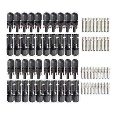 Imagem de Conector Mc4 P/ Painel Cabo Solar 4 A 6mm 30a - C/ 20 Pares - DGTEC