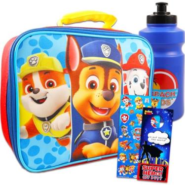 Imagem de Conjunto de artigos escolares da Patrulha Canina - Lancheira da Patrulha Canina com adesivos, garrafa de água reutilizável e mais (lancheira da Patrulha Canina)