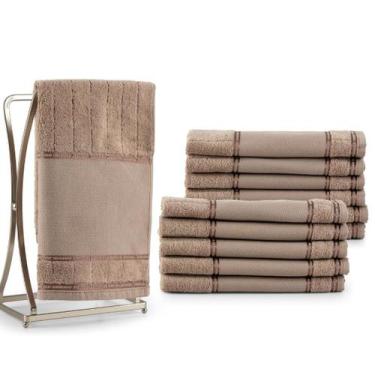 Imagem de Kit 12 Toalhas para Lavabo Social 100% Algodão 30x50cm - Bellarte - Va