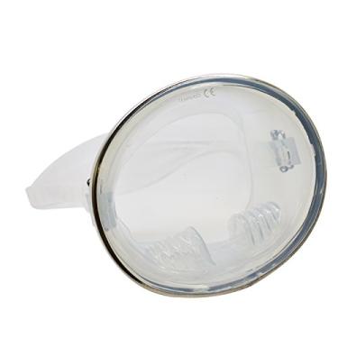 Imagem de Máscara de silicone clássica com formato oval de aço inoxidável para mergulho livre de areia, transparente