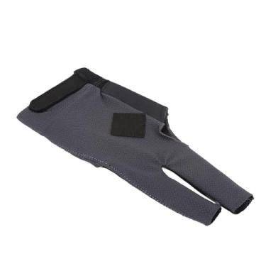 Imagem de Luva de Bilhar, Luva de Bilhar Com 3 Dedos para Piscina, Luva Respirável Antiderrapante de Alta Elasticidade para Sinuca Esportiva Com Gancho e Laço para Mulheres e Homens (Cinza