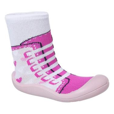 Imagem de Meia com Sola Antiderrapante Infantil Bebes Primeiros Passos - HB Moda