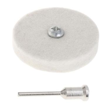 Imagem de Roda de polimento de pano branco em forma de T de 2 polegadas, polimento de espelho, almofada de algodão com diâmetro de haste de 3 mm, polimento de superfície, lã branca