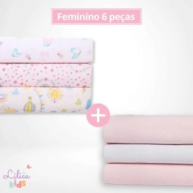 Imagem de Cueiro Flanelado Karinho 100% Algodão 80x50cm 3 e 6 unidades - Papi