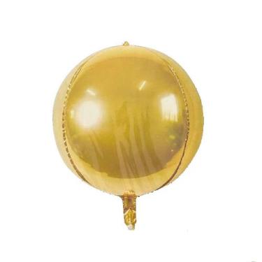 Imagem de Balão de Festa Metalizado 22" 55cm - Orbz Dourado  - 1 unidade - Rizzo