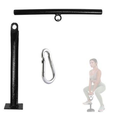 Imagem de Kit Barra Suporte Para Agachamento Sumô Trino Perna Academia - Hartwit