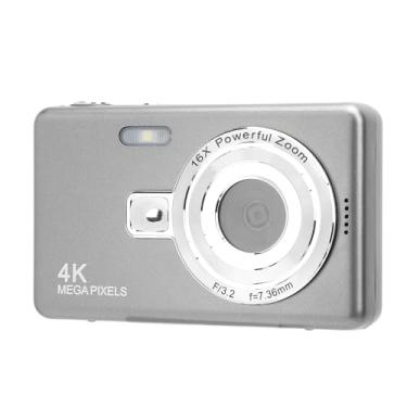 Imagem de Câmera Digital, Câmera Infantil IPS 4K 50MP de 2,4 Polegadas para Fotografia, Câmera Compacta Portátil Com Zoom Digital 16X, Câmera de Vídeo Pequena para Adolescentes, Crianças