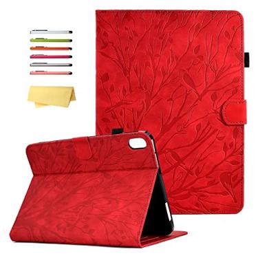 Imagem de Capa para iPad (A16) 11ª/10ª geração 2025/2022 (11 cm/10,9 polegadas) com suporte/porta-lápis/bolsos, capa magnética de couro PU com relevo inteligente da UUcovers [despertar/hibernar automaticamente
