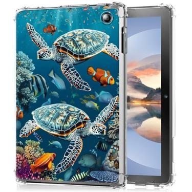 Imagem de HEAKIERG Capa transparente para leitor digital Kobo Libra Color 2024 / Kobo Libra 2 2021 de 17,8 cm, capa protetora de silicone TPU transparente à prova de choque para Kobo Libra Color 7 polegadas