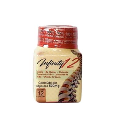 Imagem de Infinity, Suplemento Natural para Dores Articulares e Musculares, 12 Cápsulas de 500mg, com Cálcio de Ostras e Dolomita