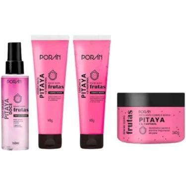Imagem de Kit Pitaya, 4 Peças, Hidratante Corporal, Esfoliante, Sabonete e Body Splash