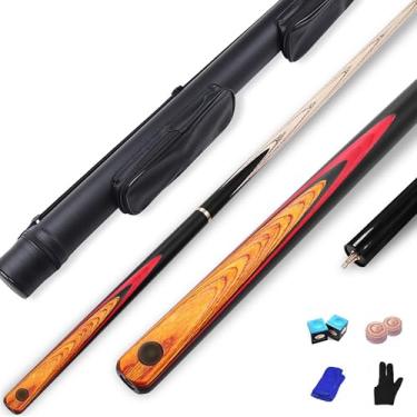 Imagem de CQBXRD Bastão de taco de sinuca com estrutura 3/4 para adultos/tacos de bilhar/tacos de billar 57" (145 cm) madeira de cera branca, cabeça de haste de 10 mm, 496.1-538.6 g, membros posteriores de