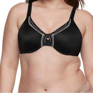 Imagem de Olga Sutiã redutor de efeito borboleta feminino, Preto, 42DD