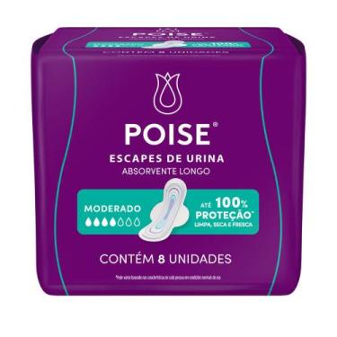 Imagem de Absorvente Discreto Poise Moderado 8 Unidades