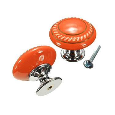 Imagem de Puxador de porta de cerâmica em formato redondo verde, puxador para quarto das crianças, puxadores de decoração excelente e divertida para armário/armário/guarda-roupa/gaveta/banheiro, 7 cores