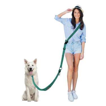 Imagem de WANFIRE Coleira para cães mãos livres, coleira transversal multifuncional para cães, cinto longo de 16 a 2,5 m com cinto de segurança de carro e pontos refletivos de dupla face para cães médios e