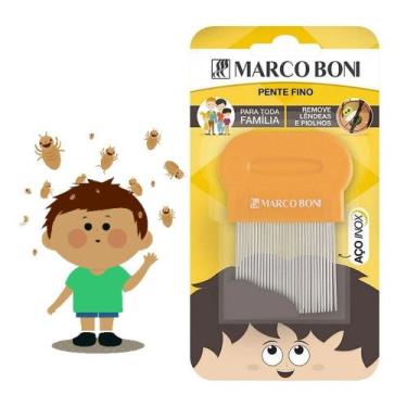Imagem de Pente Fino de Aço Marco Boni Extrator Piolhos Lêndeas Aço