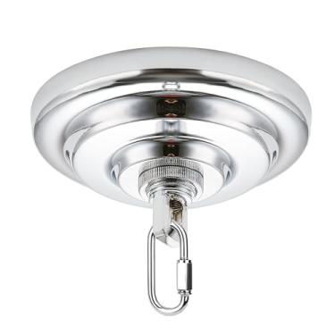 Imagem de MAYOMAJO Kit De Cobertura Iluminação 5-5/16" Com Suporte Para Placa Reposição Serviço Pesado, Lustre, Luminária Pendente, Ventilador Teto, Cesta Flores Ou Projetos "Faça Você Mesmo" (Cromado)