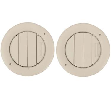Imagem de Beige,TPUIZUS 2 Pcs Carro Headliner Teto Telhado AC Calor Ar Ventilador Grelha Acessórios Do Carro Substituição Para Expedição 2015-2020 FL1Z-19893-AH