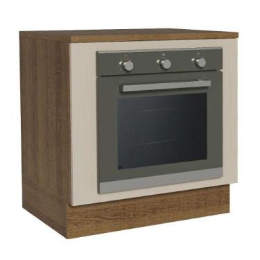 Imagem de Balcão Forno Embutir 80x60cm Com Tampo Rustic/crema - MADESA