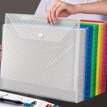 Imagem de 5/10 Pasta Organizadora Arquivos Documentos Oficio Papel A4 Envelope C