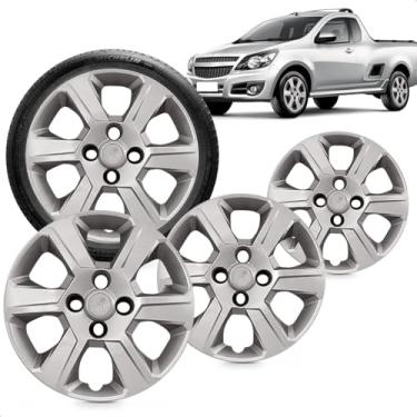 Imagem de Kit 4 Calotas Montana 2011 A 2020 Aro 14 4 Prata Cubo Baixo Grid