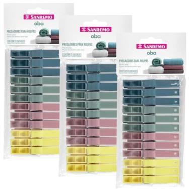 Imagem de Kit 48 Prendedores Para Roupas Pregadores Plástico Sanremo, Oba