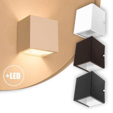 Imagem de Arandela 2 fachos Externa E Interna Alumínio Marrom + Lâmpada Led G9 5