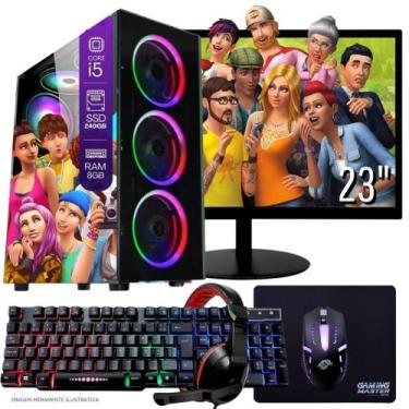 Imagem de Computador PC Gamer Completo TOB Intel Core i5 SSD 240GB 8GB Teclado M