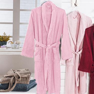 Imagem de Roupão De Microfibra Tress Tam Gg Andreza Rosa