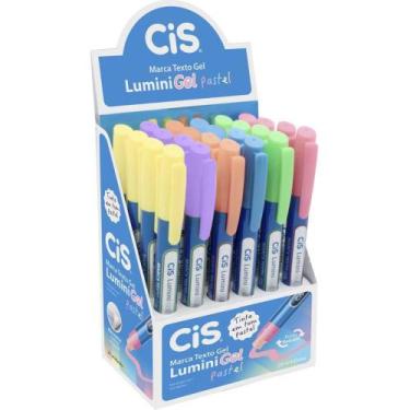 Imagem de Caneta Marca Texto CIS Lumini GEL Pastel 6CORES - Sertic