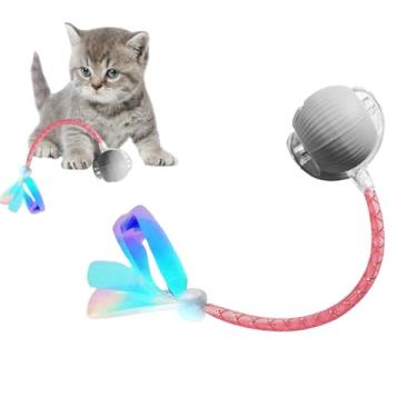Imagem de Rrlihjgu Brinquedo Bola Para Gato | Bola Rolante Para Gatos Entediados | Brinquedo Recarregável Com Movimento Ágil Para Gatinhos Manter Ocupado | Para Interior Quarto Varanda Casa Garagem Casa De