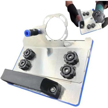 Imagem de FALESOUL Suporte atualizado para corte de chanfro de 45°, ferramenta de chanfradura de azulejo de 45 graus para cortar pedra cerâmica, suporte de chanfro de azulejo para rebarbadoras de 100 tipos