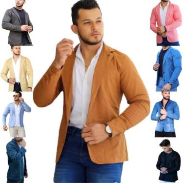 Imagem de Blazer Masculino Slim Fit - Debatt Jeans, Marrom, M