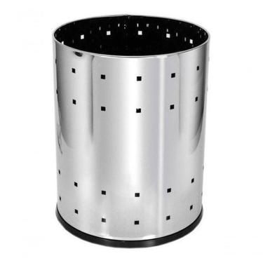 Imagem de Lixeira Telada Aço Inox 13L Para Casa Ou Escritório Inox