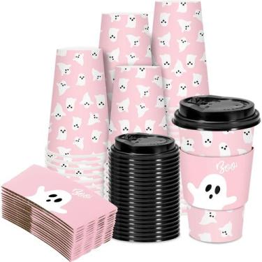Imagem de Xícaras de café de Halloween JarthenaAMCS Pink Ghost 50 unidades de 47