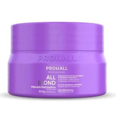 Imagem de Máscara Matizadora para Loiro Platinum - Tonalizante e Nutritivo All Blond, 300g - Prohall Cosmetic