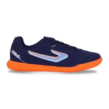 Imagem de Chuteira Topper Drible Vii Futsal Marinho/Laranja/Azul,40