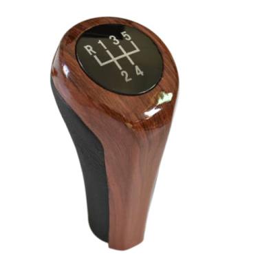 Imagem de Hacreyatu Manopla de mudança de marcha de fibra de carbono de 5 6 velocidades para BMW Série 1 3 5 6 E46 E53 E60 E61 E63 E65 E81 E82 E83 E87 E90 E91 E92 X1 X3 X5 (cor mogno R5 Velocidade)