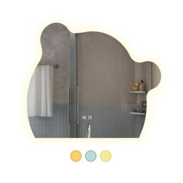 Imagem de Espelho Led 3 Cores Infantil Dual Touch Desembaçador Urso