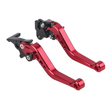 Imagem de Yosoo Health Gear Embreagem do Freio Bicicleta do Motor de 2 Pces, Liga de Alumínio Ajustável Freio Bicicleta do Motor e Alavanca Embreagem Flexível 7.28in Substituição Alavanca do Punho do (Vermelho)
