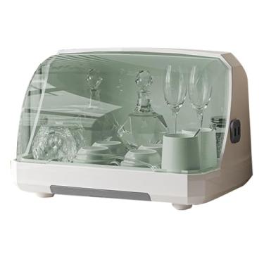 Imagem de Organizador de armazenamento multifuncional rack de armazenamento de copo de mesa rack de secagem de copos de vidro suporte de xícara de chá com tampa drenagem (cinza)