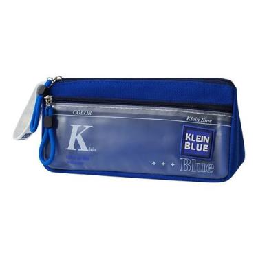 Imagem de Estojo para lápis KleinsBlue em tela de grande capacidade com PVC tran