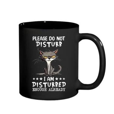 Imagem de Caneca de café Funny Cat Design 350 ml Ceramic Please Do Not Disturb -