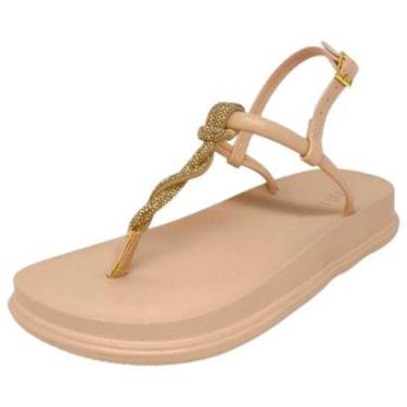 Imagem de Sandália Feminina Flatform com Brilho e Conforto Sua Cia-Feminino