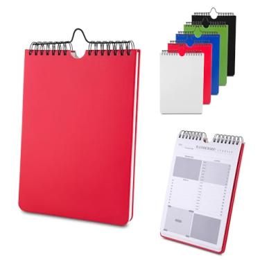 Imagem de Caderno Planner Diário com Capa PU Luxo, 90 Folhas 95g/m², Agenda e Organização Completa - 22,5x15,7cm (Vermelho)