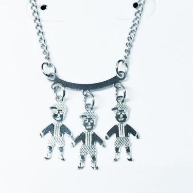 Imagem de Colar Pingente Filhos Filhas Aço Inox Menino Menina Corrente - Matilda